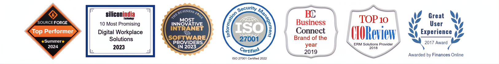 Intranet awards and achievements 2018 - 2023